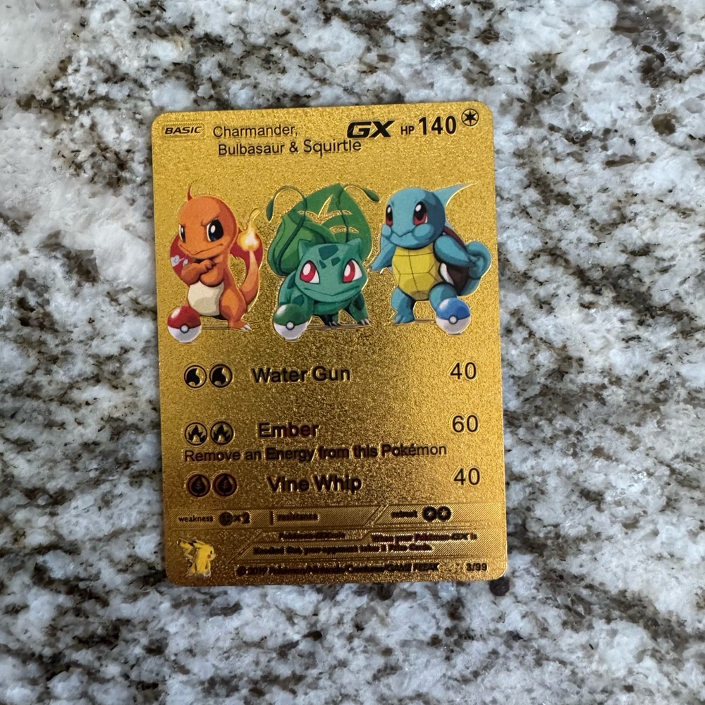 Gold Pokémon GX Card